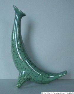 Geza Gorka Keramik Vase Vogel Seehund ceramic Art Deco Retro Space Age