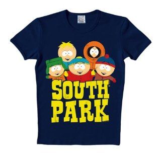 South Park Freunde T Shirt Five Friends blau Zeichentrick Kult Alle