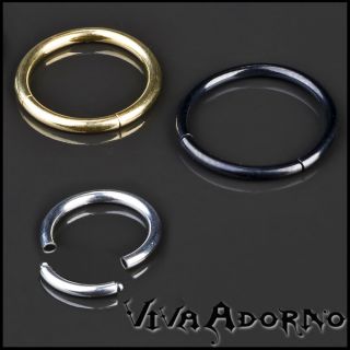 10 / 12mm Segment Ring Piercing Ring 3 Farben universell