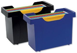 Box stapelbar mit 8 Pendaflex Hängemappen A4 370 x 162 x 260 mm blau