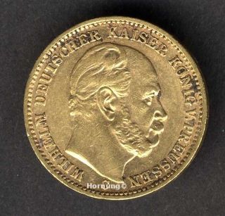 PREUSSEN, Wilhelm I., 20 Mark 1873 C, Jg.243, Gold