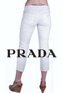 Prada Damen 7/8 Jeans, Hose, Weiß, Gr. W24 #2