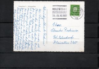 AK Pk Düsseldorf Königsallee Sonderstempel 1960 Autos