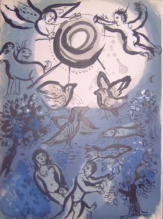 Marc Chagall   Schöpfung Original Litho Mourlot 234