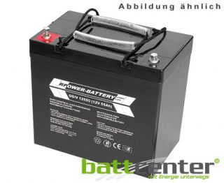 12V 55Ah zyklenfeste RPower® Longlife AGM Batterie  ähnlich