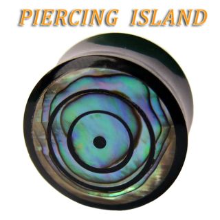 PERLMUTT Abalone Shell Flesh Tunnel Ear Plug Ohr Piercing 249