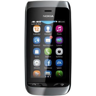 Nokia Asha 308 Dual SIM Smartphone 3 Zoll schwarz 