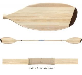 Holzpaddel Kanu Kajak ca. 234 cm Canoe Kajakpaddel 3 Fach
