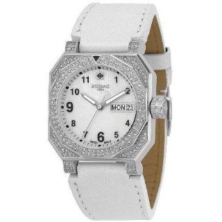 ZODIAC WOMENS ICON FASHION CRYSTALS WHITE MOTHER OF PEARL DIAL UHR