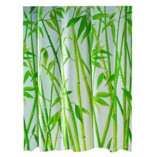 Spirella Duschvorhang, Polyester, 180 x 180 cm, weiß/grünes