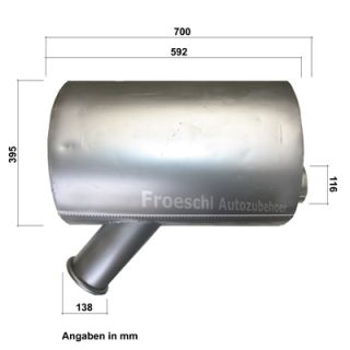 Auspuff Auspuffanlage Abgasanlage Schalldämpfer für MAN LKW F90 Art