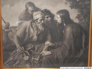 Gemälde Ernst ZIMMERMANN 1886 Bild Radierung ? Stich ? Christus