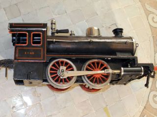 Bing 1 48 uralte Dampflok   Blech Spirituslokomotive   Spur 1, 45cm