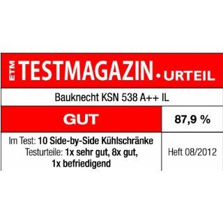 Bauknecht KSN 538 A++ IL Side by Side / A++ / Kühlen 335 L