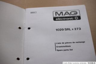 MAG MOTOSACOCHE Motor 1029 SRL X 273 Ersatzteilliste