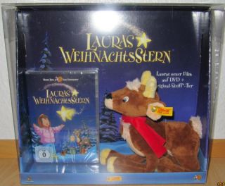 Steiff 024139 Lauras Stern Weihnachtsstern Rentier Olaf + DVD Neu