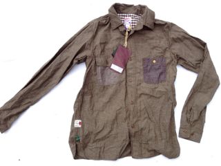 Prps Japan Shirt BROWN Cotton M R.R.P £280