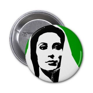 BHUTTO PINBACK BUTTONS