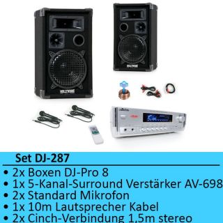 NEU DJ Partyanlage Karaoke System Boxen Beschallungsanl