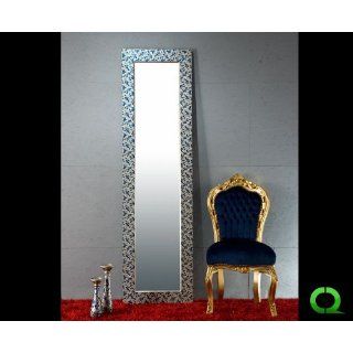 Mystischer Designer Spiegel Wandspiegel ATHOS 206 cm, silber blau von