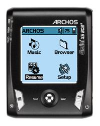 Archos Gmini XS 202 Tragbarer  Player 20 GB schwarz 