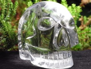 Superschöner Glasklarer Großer Bergkristall Schädel Skull Totenkopf