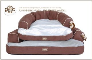 New Soft Pet Dog Cat Sofa Bed House Kennel Medium Borwn