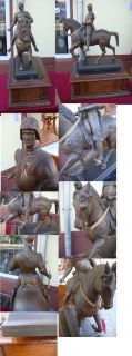 sehr schöne Bronze Reiter auf Pferd Gladenbeck Berlin 1900
