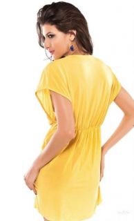 Strandkleid Sommerkleid Bikini Kleid gelb 32 34 36 38 40 Kleider