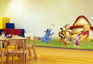 Winnie Pooh & Party Balloons Wandtattoo Kinderzimmer Wandaufkleber