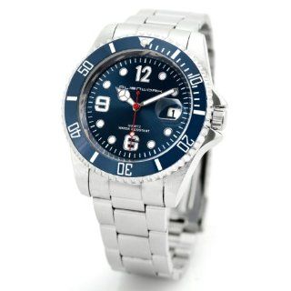 Alienwork Submarine Metall Uhr Blau Kalender Armbanduhr Herrenuhr