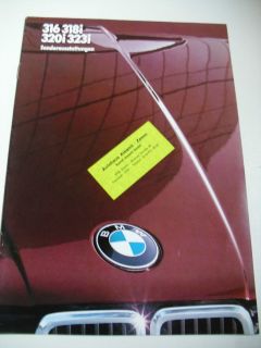 Prospekt Sonderausstattungen BMW E30 316, 318i, 320i und 323i