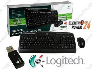 Logitech Wireless Combo MK320 Keyboard Mouse Tastatur Maus Set Funkt