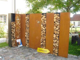 Sichtschutz Holzlege Rostig geölt H 180 x L 320 cm
