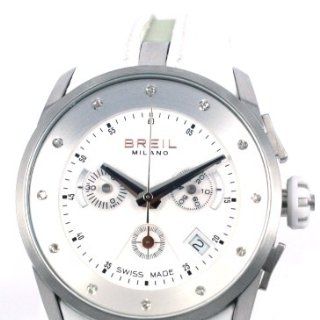BREIL Damen Armbanduhr MILANO CHR SS CASE WHITE STRAP DIAMONDS BW0472
