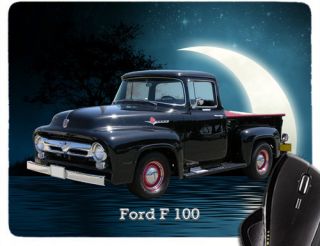 Mauspad / Mousepad Motiv Ford F 100 Truck 1956 black