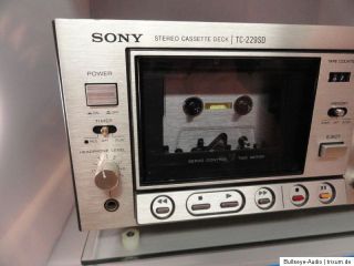 Sony TC 229SD High End Vintage Tape Deck fur bastler SELTEN RARITÄT