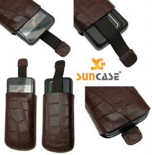 Original SunCase Leder Etui Tasche Hülle für Nokia N900