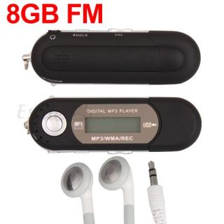 Schwarz/Blau/Rot 4GB/8GB USB LCD Mini  Player MusiK FM Radio+ In