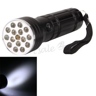 15 LED UV LASER Taschenlampe Handlampe Flashlight Torch Schwarz