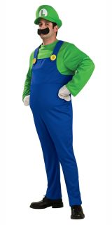 Kostüm Luigi Super Mario Bros 1980er Videospiel Herren Erwachsene