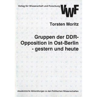 Gruppen der DDR Opposition in Ost Berlin   gestern und heute  Eine