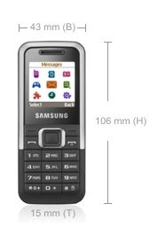 Samsung E1120 (Dual Band, lange Akkulaufzeit) silver Handy