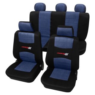 Auto Sitzbezüge Schonbezüge für Mercedes B Klasse W246 Carbon Blau
