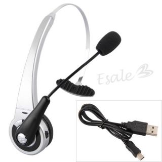 Bluetooth Headset Kopfhörer Mikrofon für Sony PS3 LED Silber