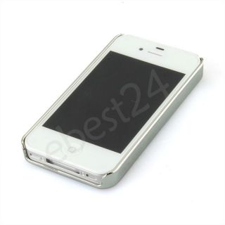 luxus weiß strass hülle gehäuse tasche case für apple iphone 4 4g