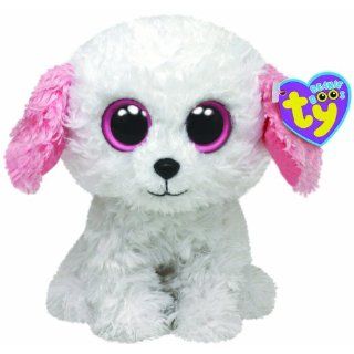 TY 7136075   Diva   Hund weiß mit rosa Ohren, 15 cm, Beanie Boos