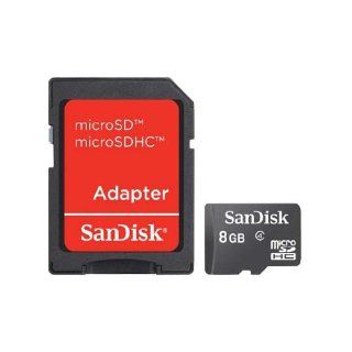 SanDisk Micro SDHC 8GB Class 4 Speicherkarte (inkl. microSD zu SD
