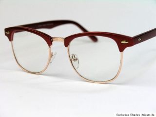 Vintage Shades 50er 60er Jahre Brille Halb Rahmen Hornbrille Nerd Geek