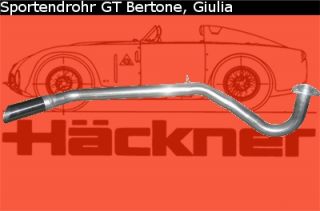 Sportendrohr Endrohr Alfa Romeo GT Bertone, Giulia silber Edelstahl